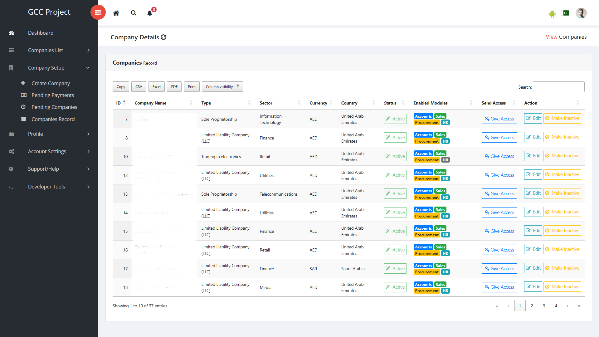 HUMAN-AI-Z — Multi-company SaaS with per-tenant isolated databases — Screenshot 1